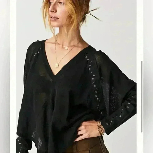 Free people Hey Stud Top black top - Picture 1 of 5
